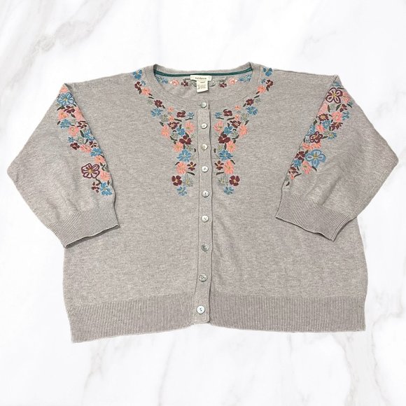 Sundance Sweaters - Sundance Women's Floral Embroidered Cardigan, Size L